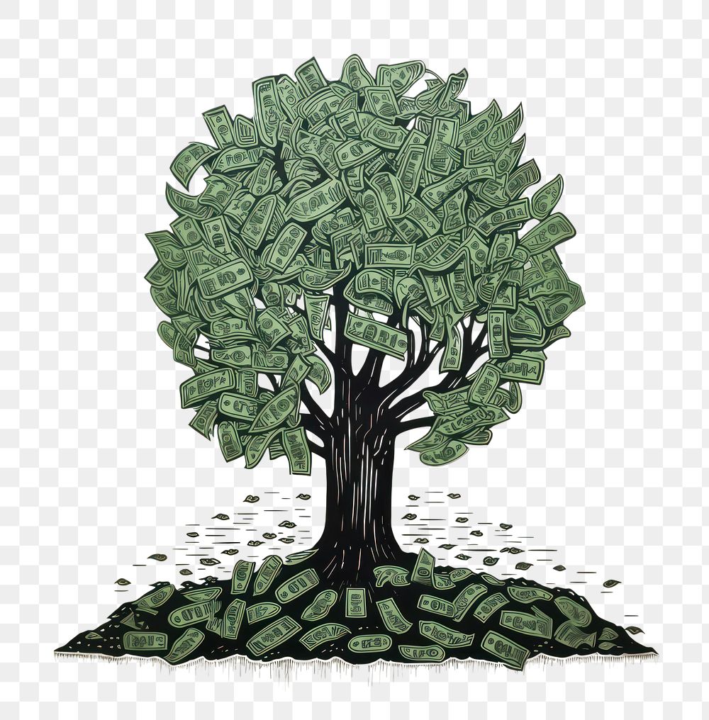 PNG Money tree drawing sketch plant. AI generated Image by rawpixel.