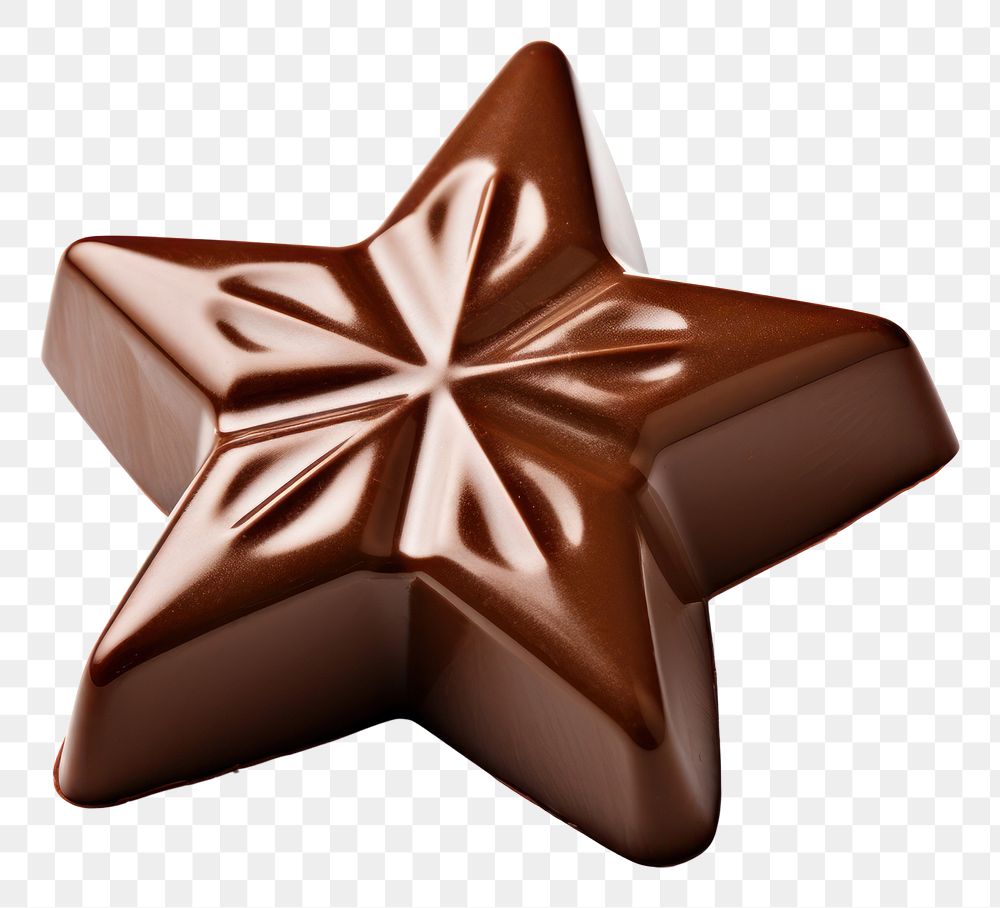 PNG Chocolate dessert food star. AI generated Image by rawpixel.
