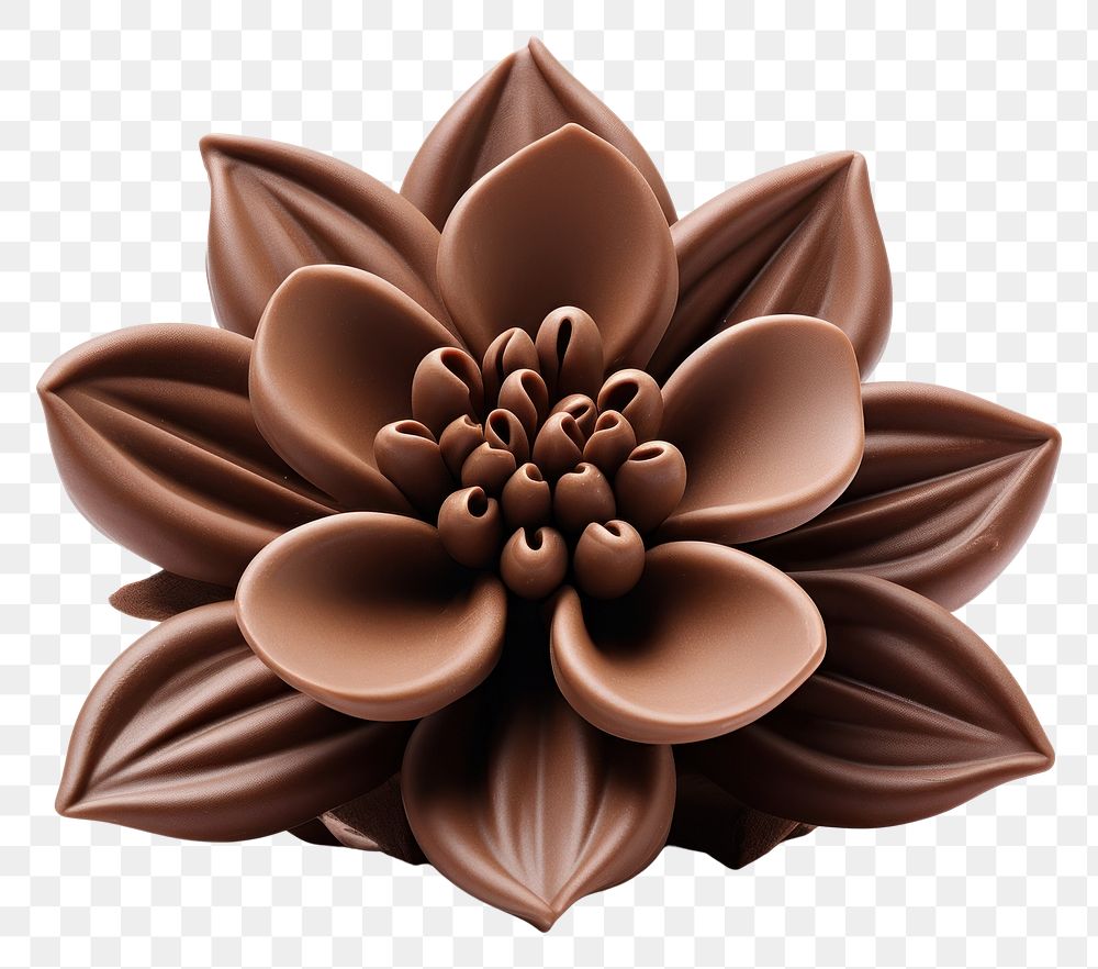 PNG Flower chocolate dessert plant. AI generated Image by rawpixel.