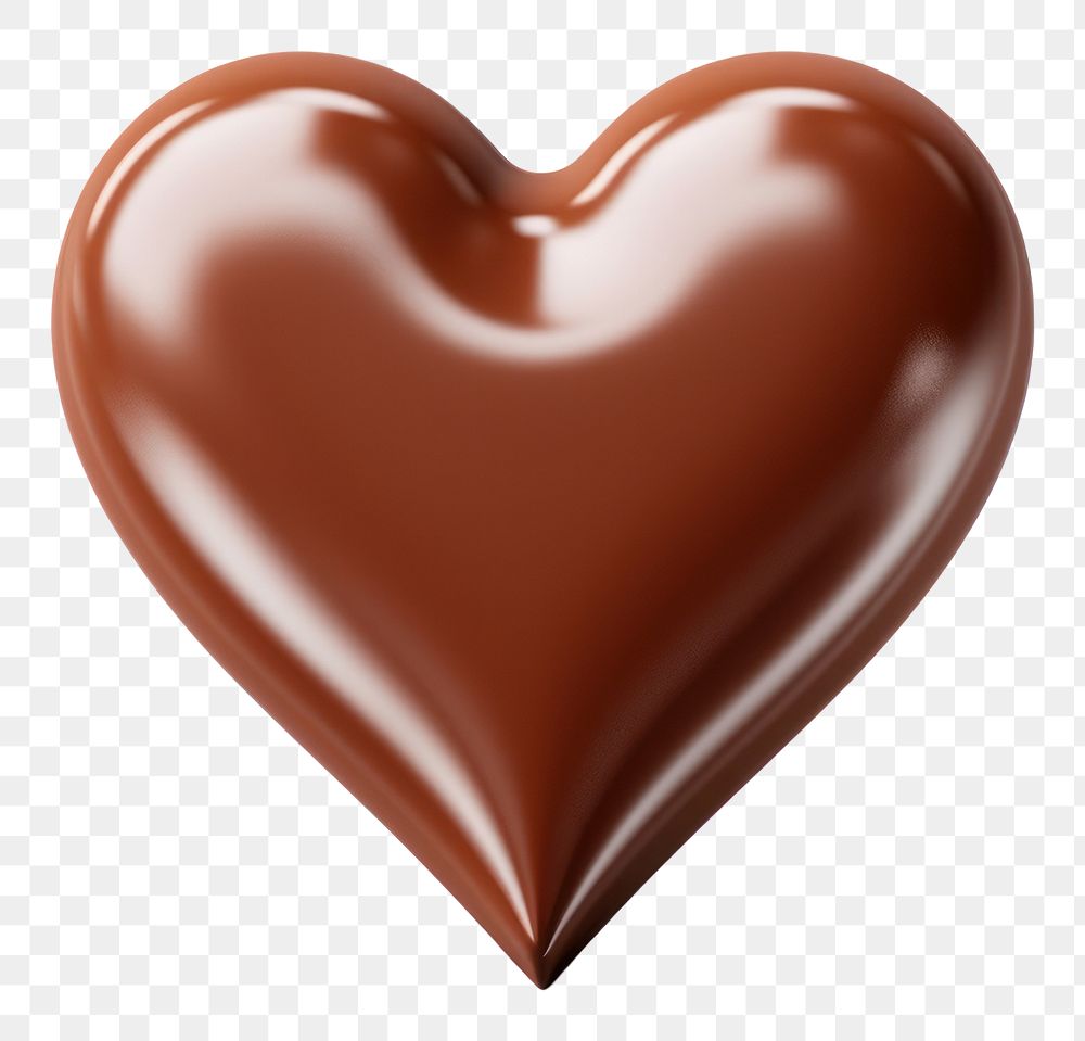 PNG Heart chocolate food white background. AI generated Image by rawpixel.