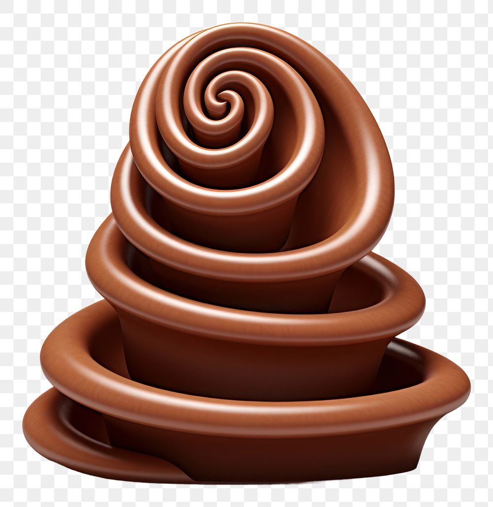 PNG Spiral chocolate dessert food. AI generated Image by rawpixel.