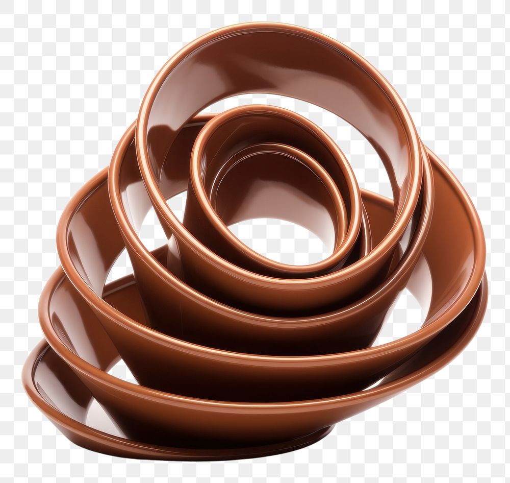 PNG Spiral spring chocolate white background terracotta. AI generated Image by rawpixel.