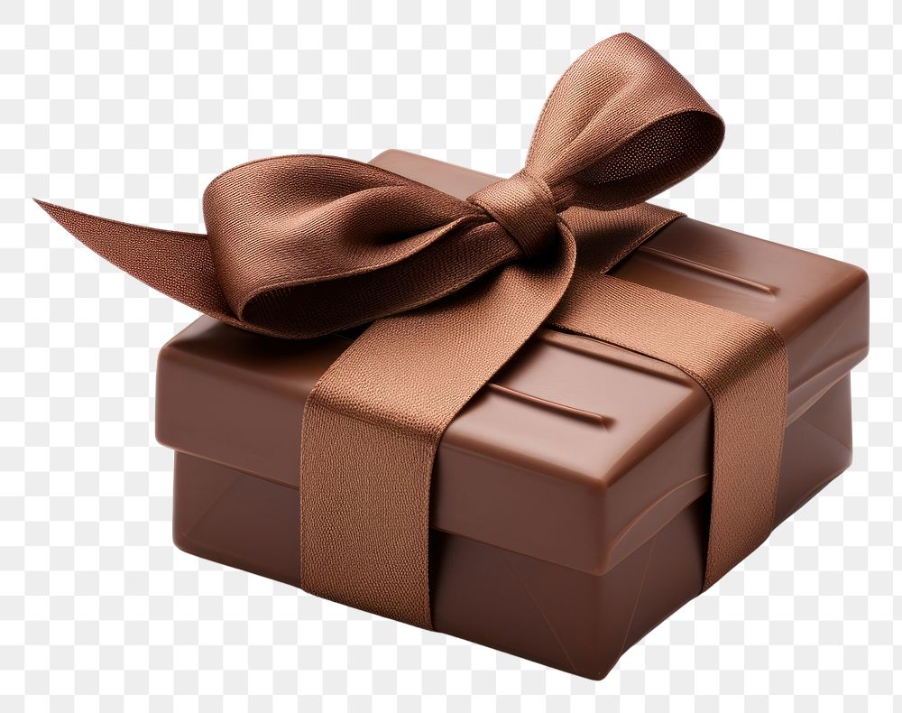 PNG Present chocolate gift box. AI generated Image by rawpixel.