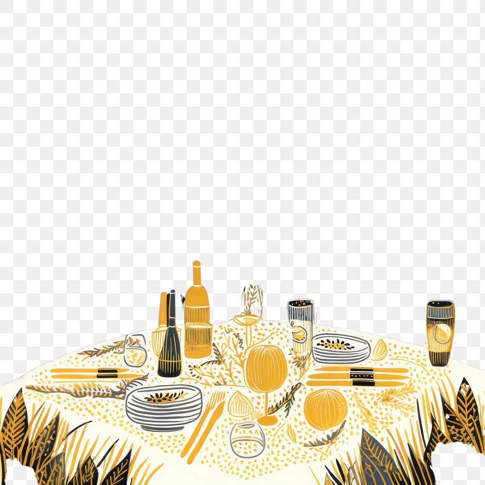 PNG Gold and silver christmas dinner party nature outdoors table. AI generated Image by rawpixel.