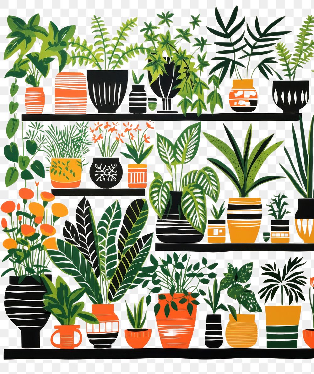 PNG House plants drawing nature leaf. AI generated Image by rawpixel.