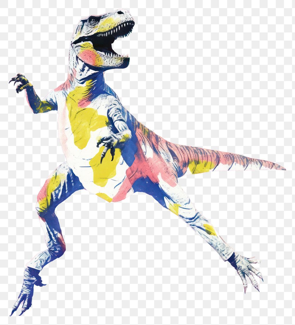 PNG Full body dinosaur dancing reptile animal art. AI generated Image by rawpixel.