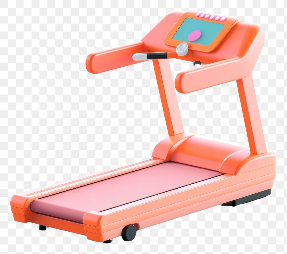 PNG  Treadmill white background technology equipment. AI generated Image by rawpixel.