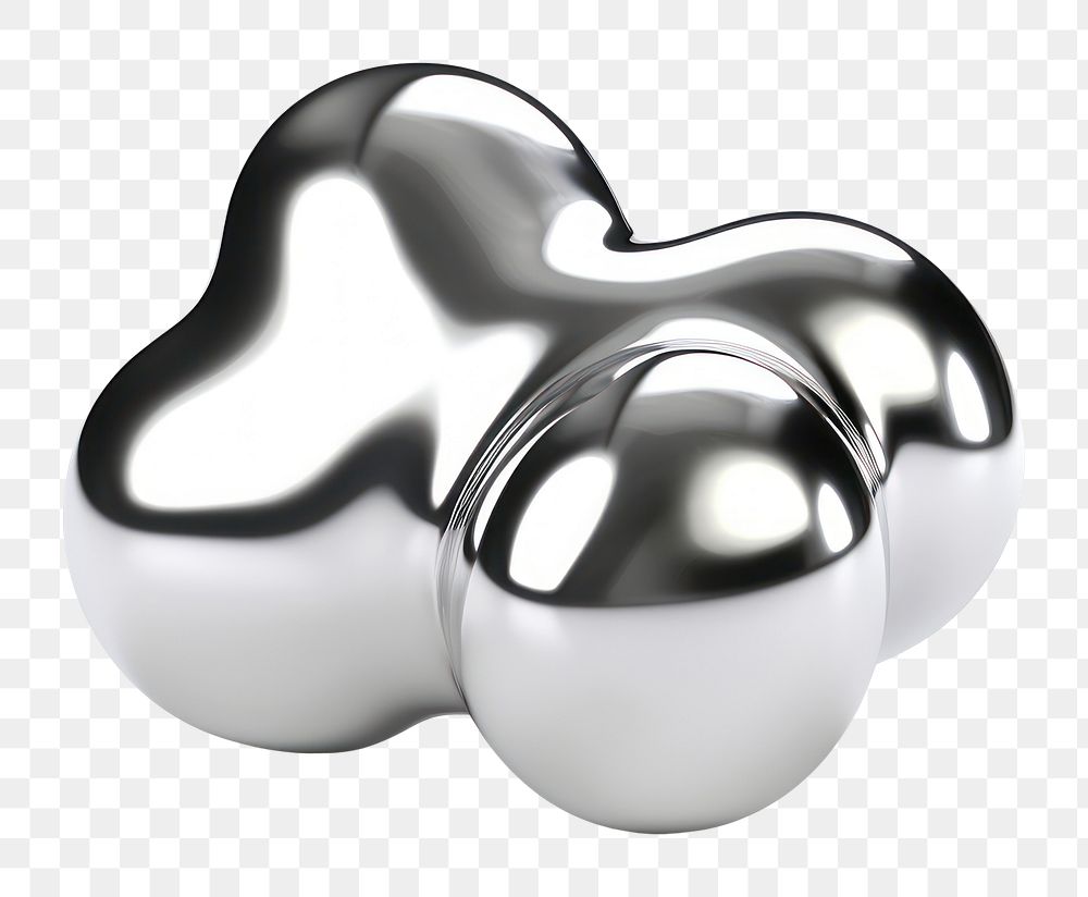 PNG  A basic solid cloud icon silver chrome metal. AI generated Image by rawpixel.