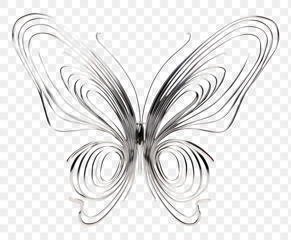 PNG  A butterfly pattern drawing sketch. AI generated Image by rawpixel.