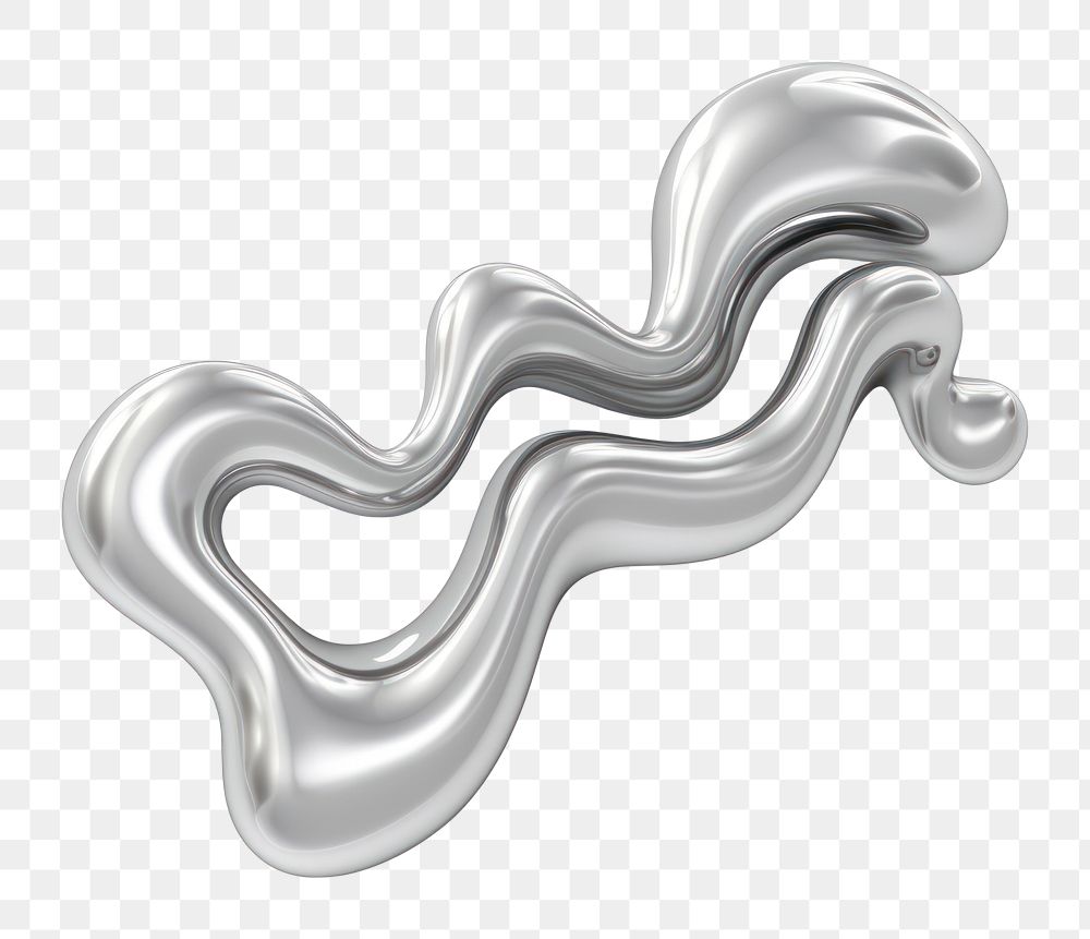 PNG  A doodle line silver metal white background