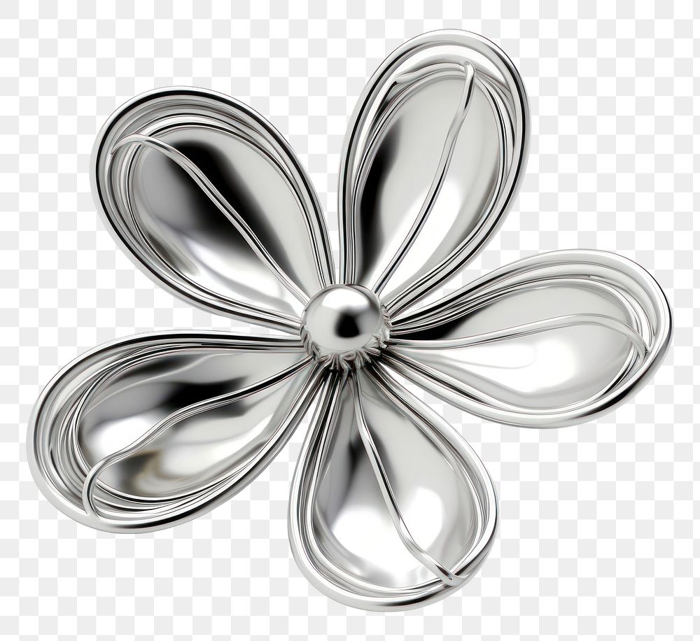 PNG  A daisy silver platinum jewelry