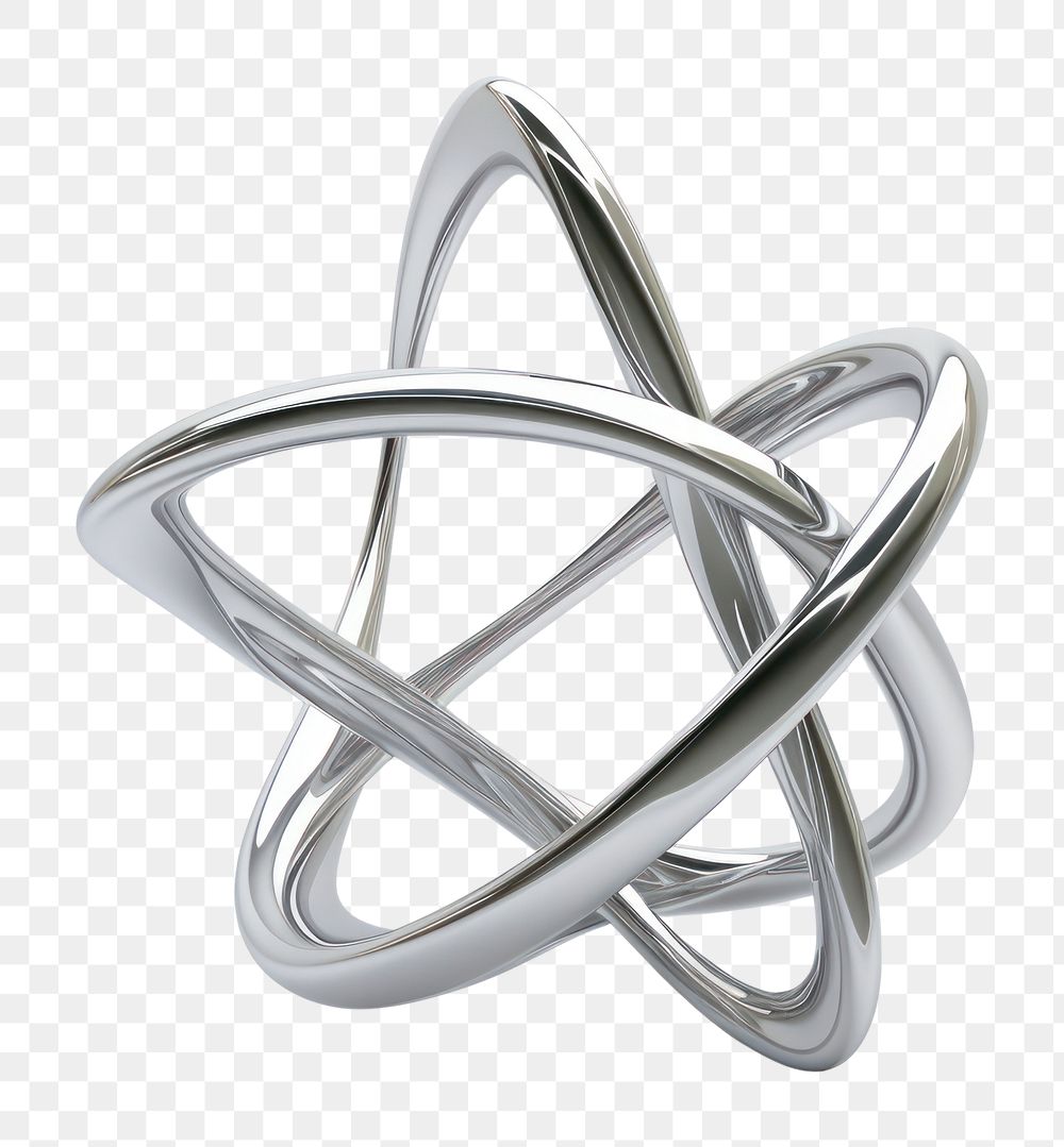 PNG  A star symbol silver jewelry shape. AI generated Image by rawpixel.