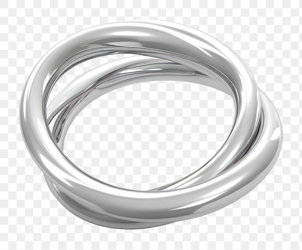 PNG  A torus silver platinum jewelry. AI generated Image by rawpixel.