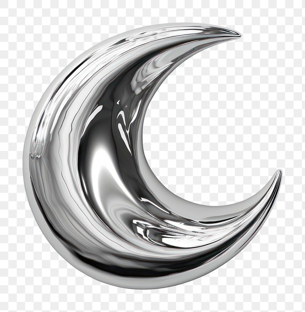 PNG  A moon silver nature shape. AI generated Image by rawpixel.