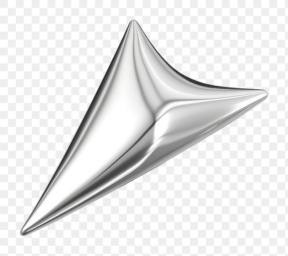 PNG  A paper plane icon silver shape white background. AI generated Image by rawpixel.