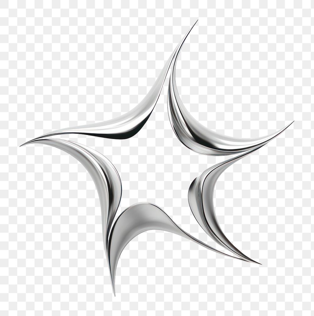 PNG  A star silver shape line. AI generated Image by rawpixel.