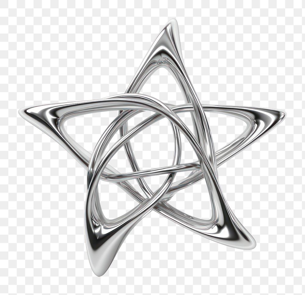 PNG  A star silver jewelry shape. AI generated Image by rawpixel.