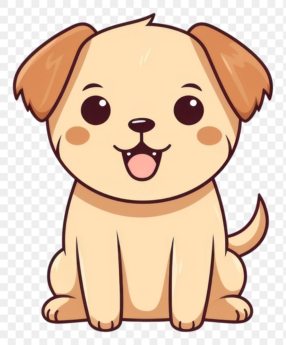 PNG  Dog cartoon mammal animal. AI generated Image by rawpixel.