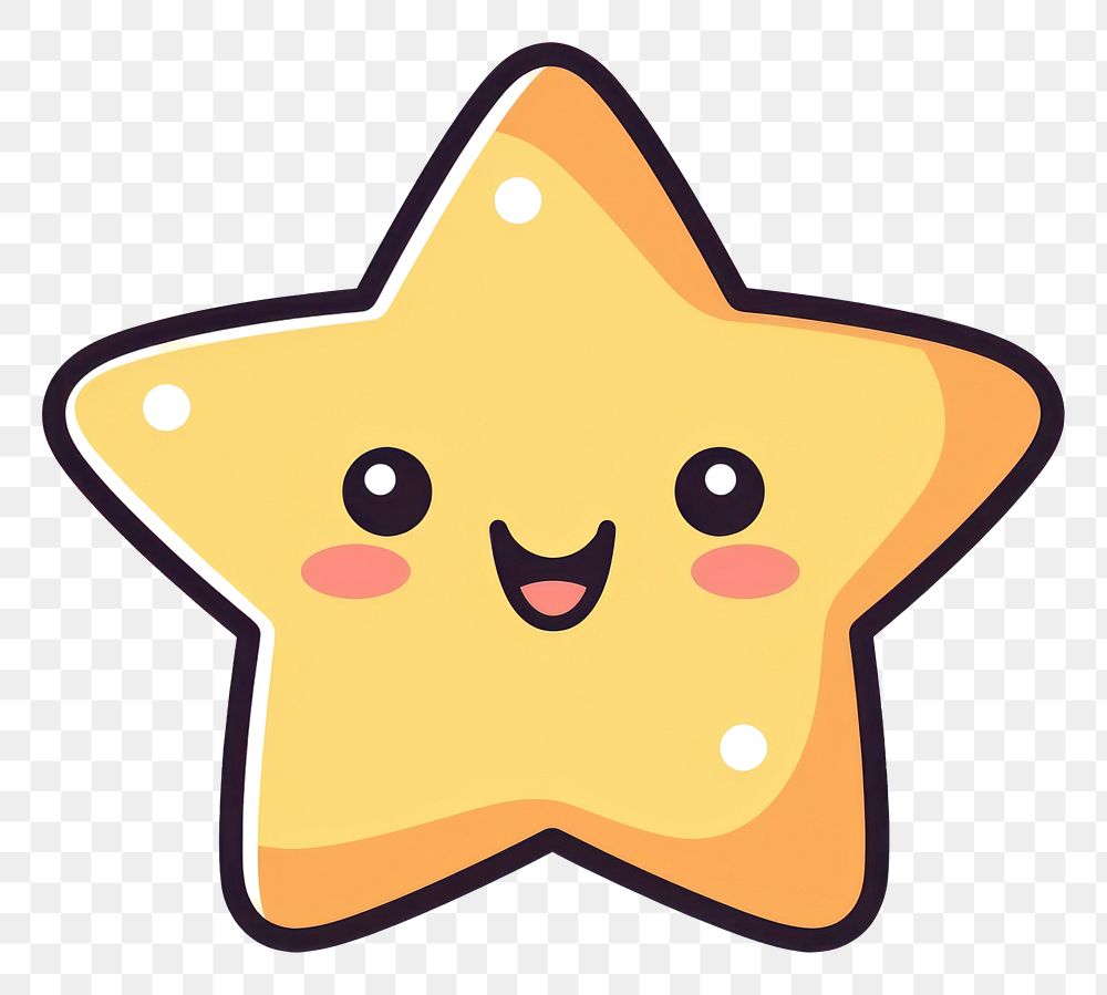 PNG  Star cartoon symbol cute. AI generated Image by rawpixel.