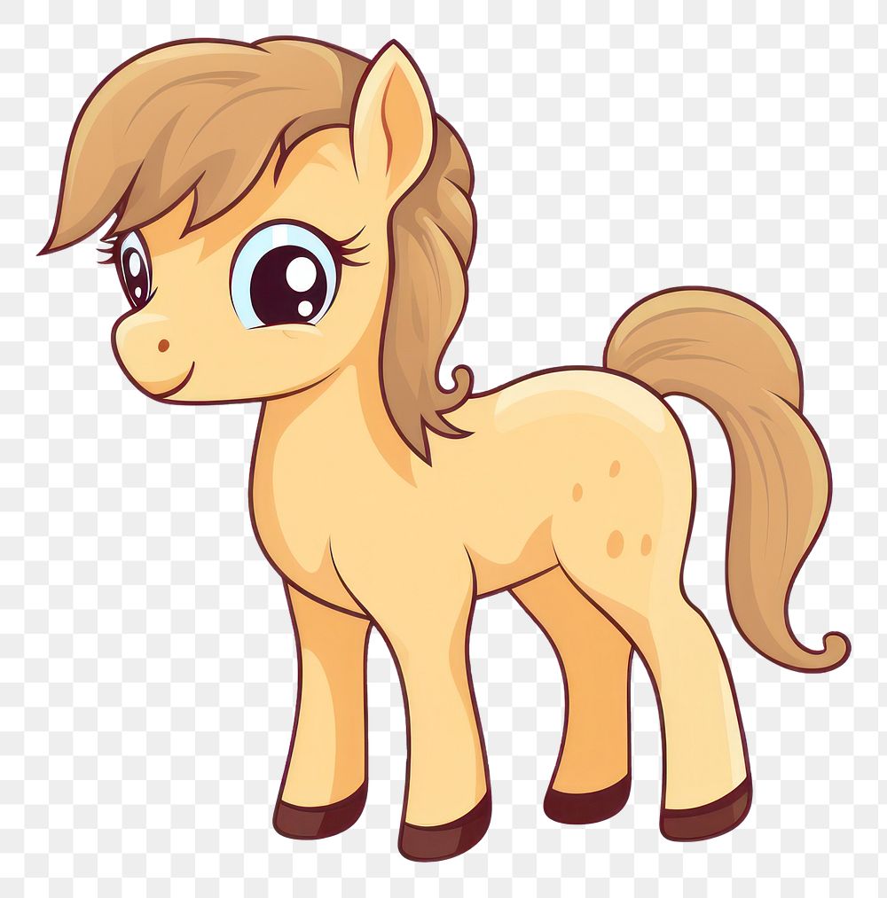 PNG  Pony cartoon mammal animal. AI generated Image by rawpixel.