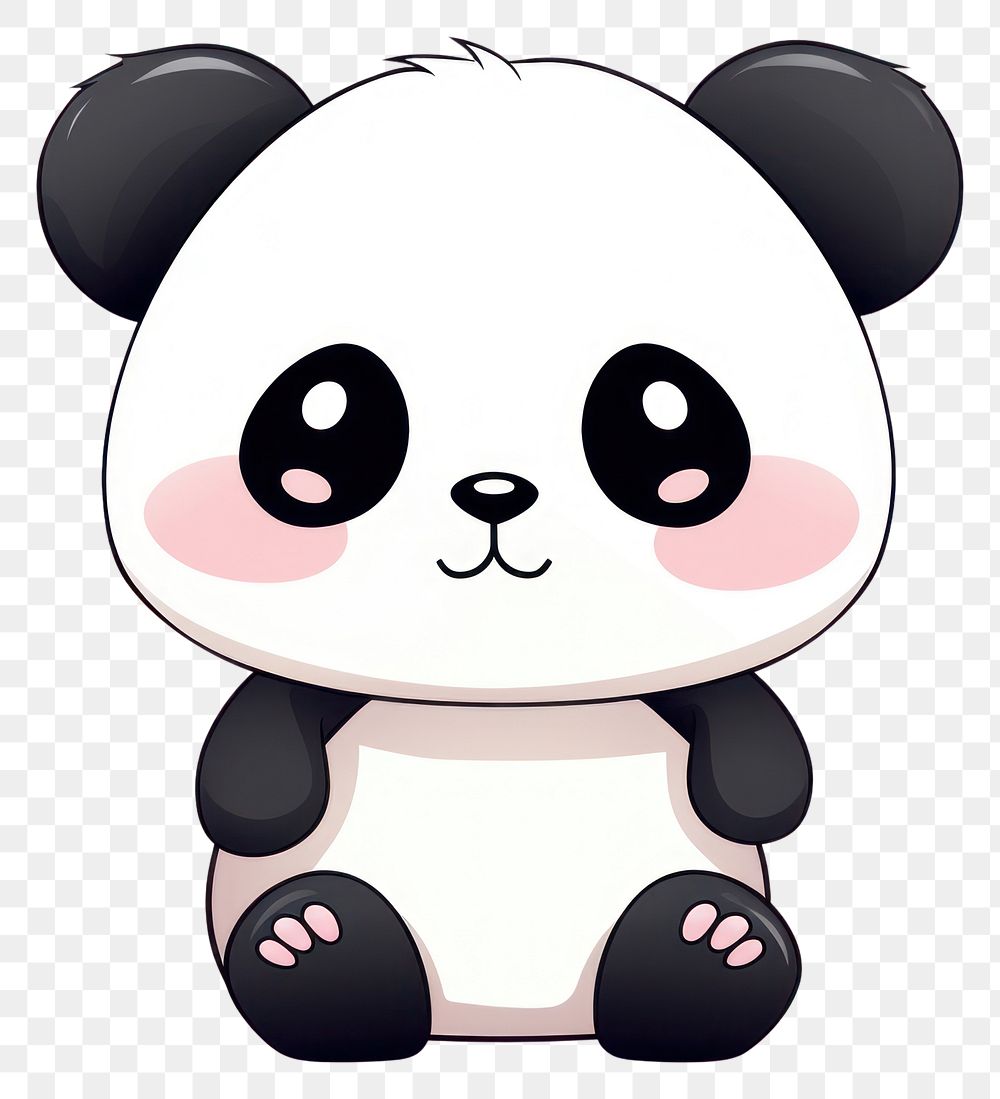 PNG  Panda cartoon mammal cute. AI generated Image by rawpixel.