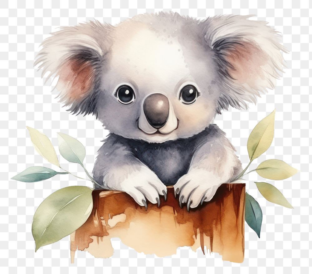 PNG Peeking Koala showing emotion curious koala mammal animal. AI generated Image by rawpixel.