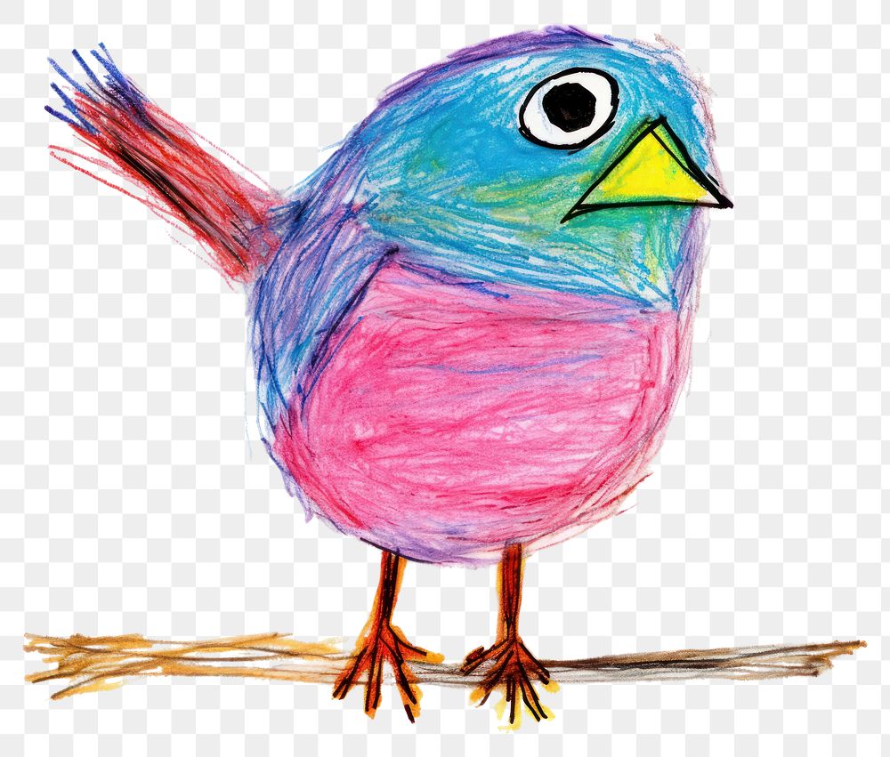 PNG  Baby bird drawing animal beak. AI generated Image by rawpixel.