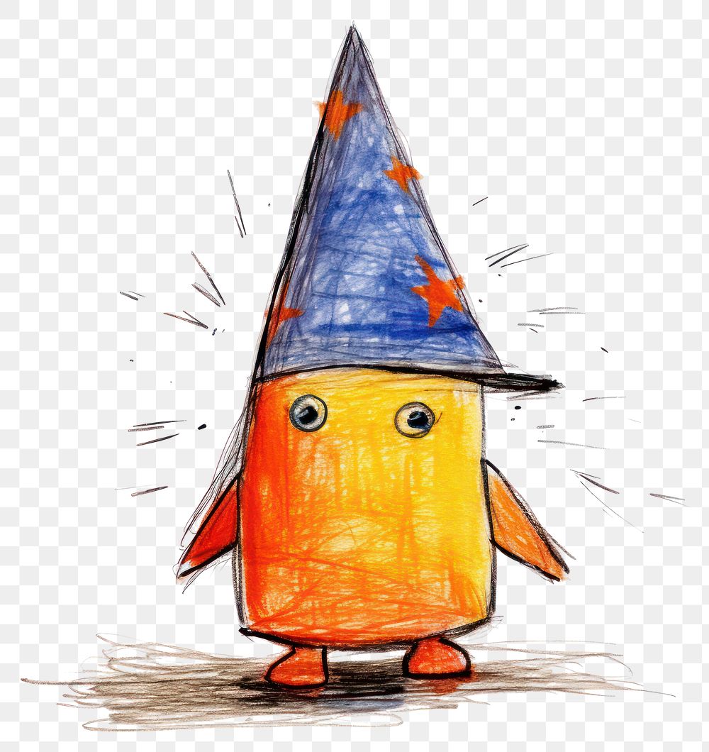 PNG  Baby wizard drawing sketch white background. AI generated Image by rawpixel.