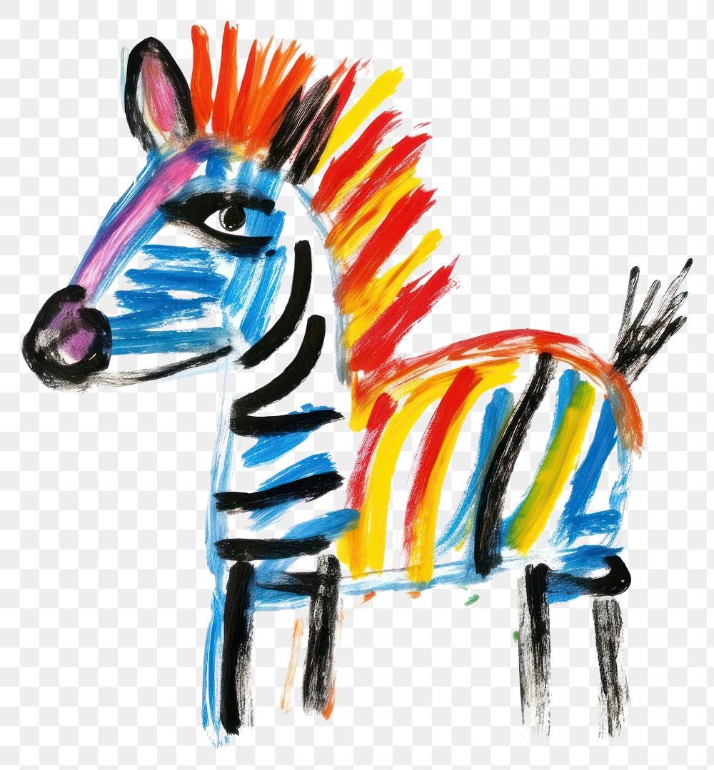 PNG  Baby zebra drawing animal mammal. AI generated Image by rawpixel.