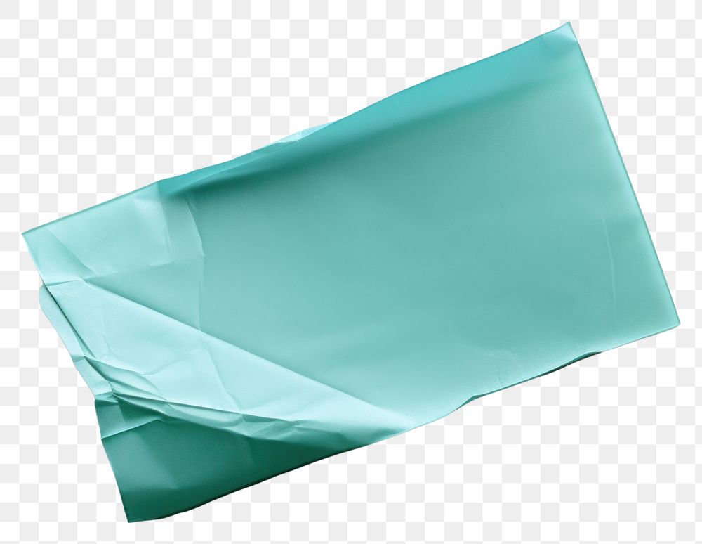 PNG Rectangle turquoise crumpled envelope. AI generated Image by rawpixel.