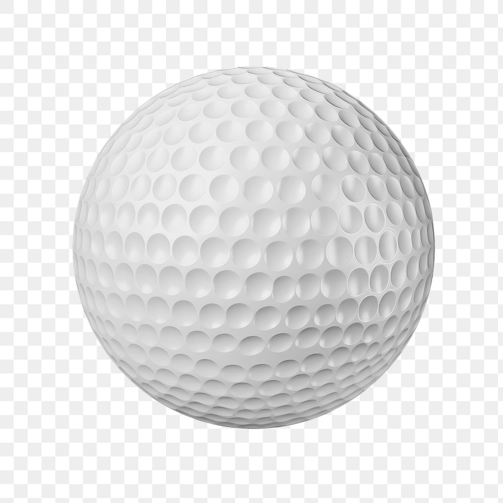 Golf ball png sports equipment, transparent background