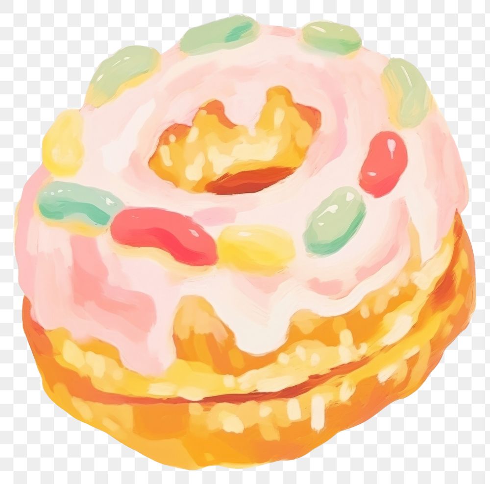 PNG Doughnut dessert cartoon food. AI generated Image by rawpixel.