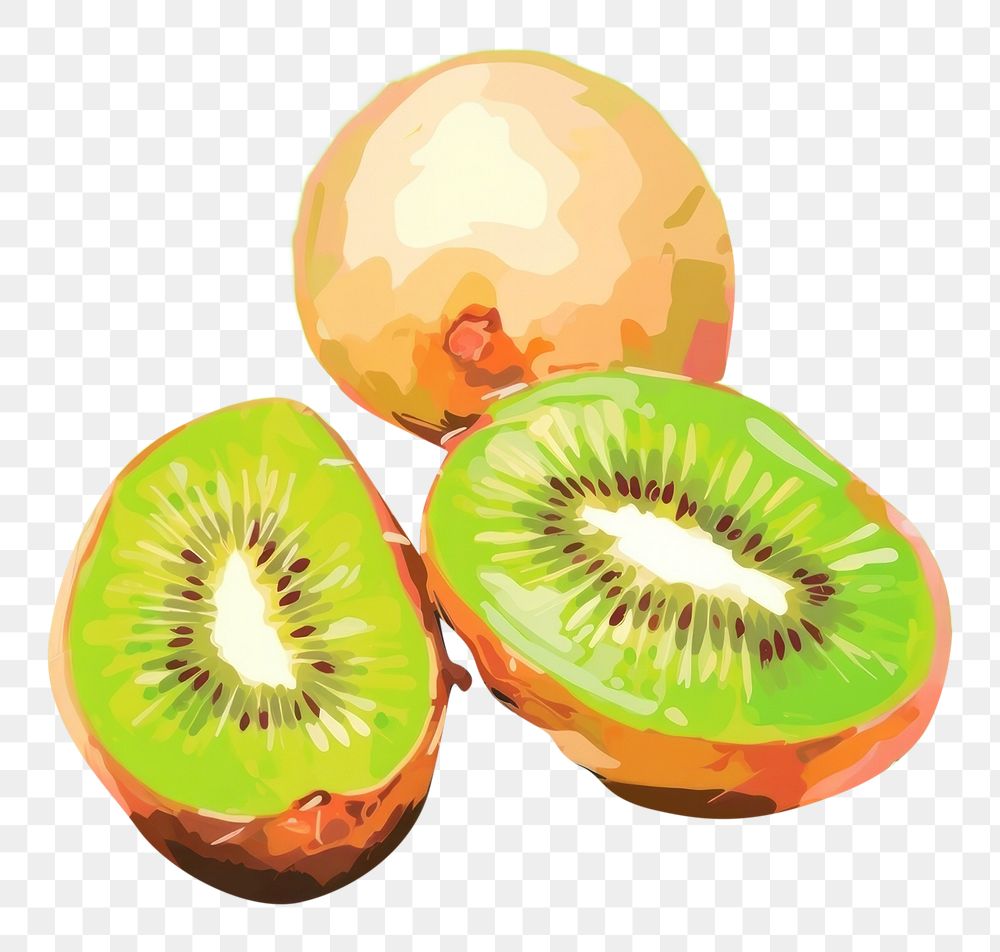 PNG Kiwi cartoon fruit plant. AI generated Image by rawpixel.