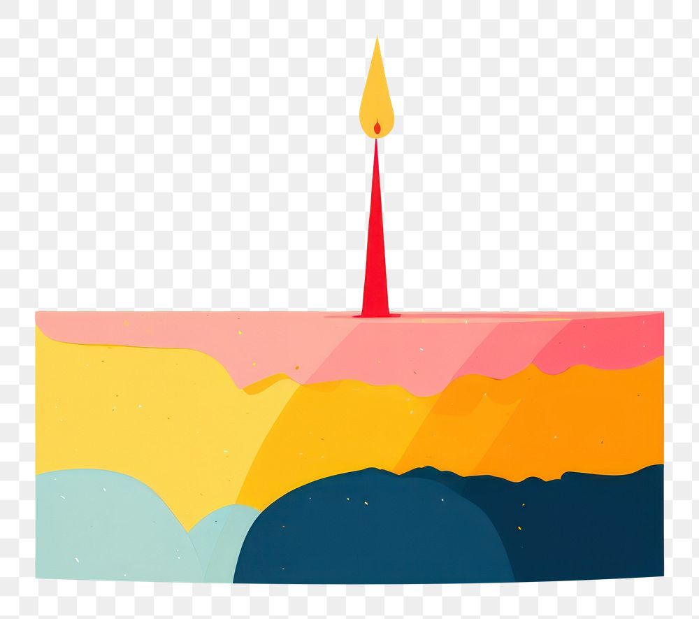 PNG Birthday cake dessert candle art. AI generated Image by rawpixel.