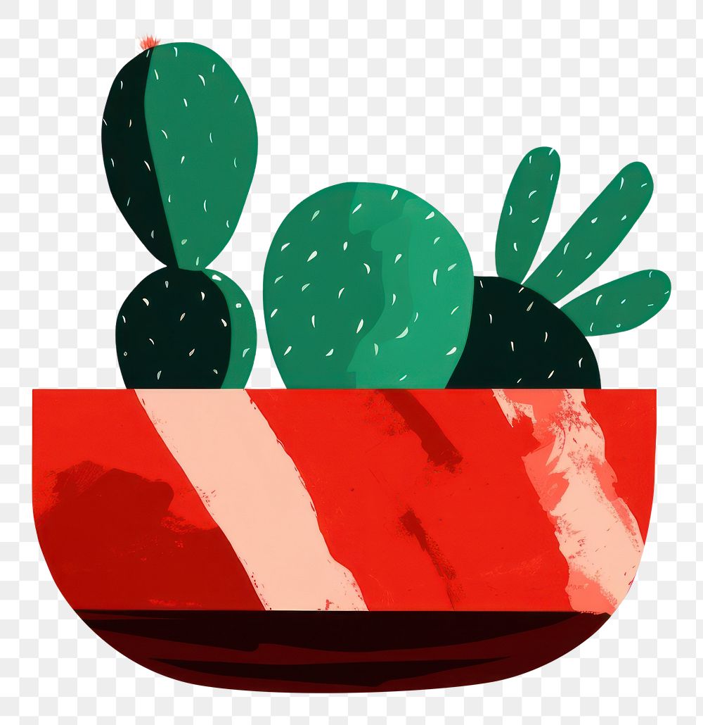 PNG Cactus in pot plant art flowerpot. AI generated Image by rawpixel.