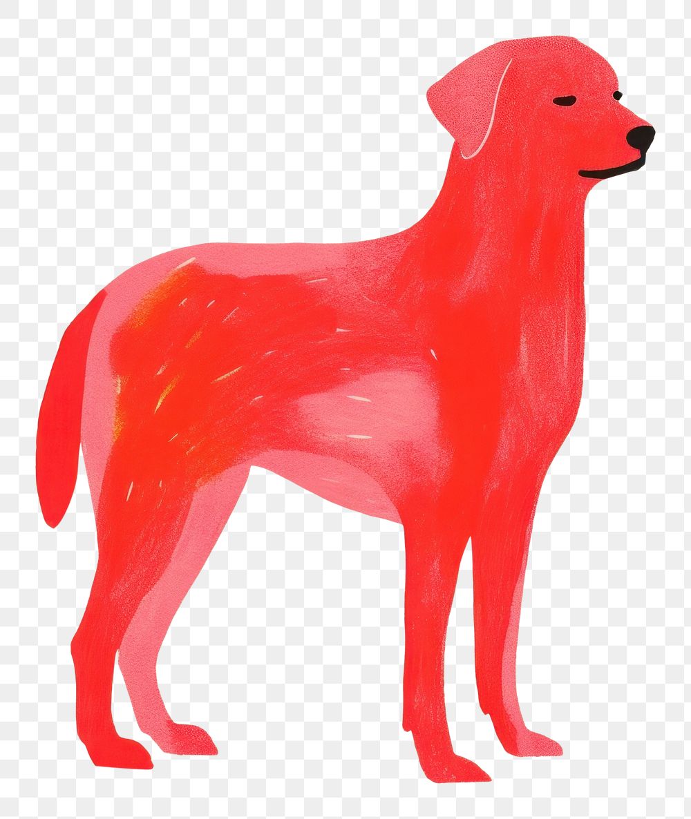 PNG Dog art painting animal. AI generated Image by rawpixel.