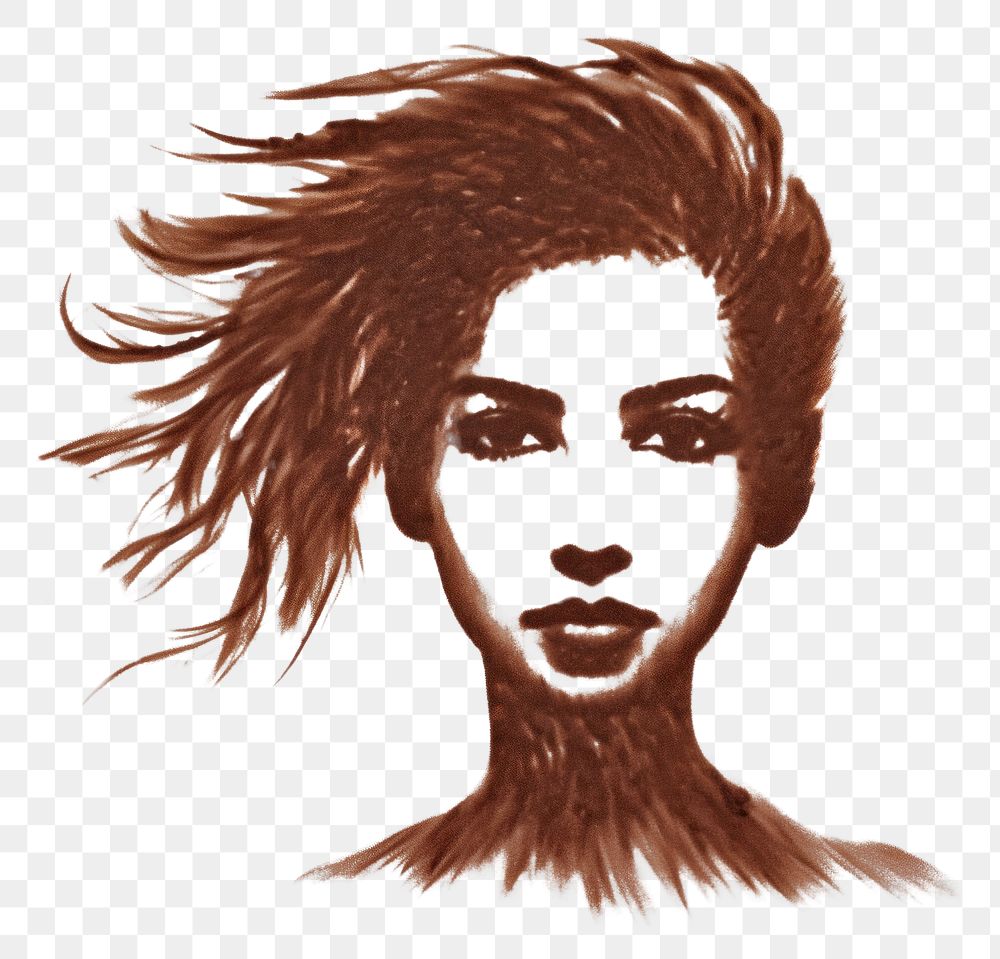 PNG Girl portrait drawing sketch. AI generated Image by rawpixel.