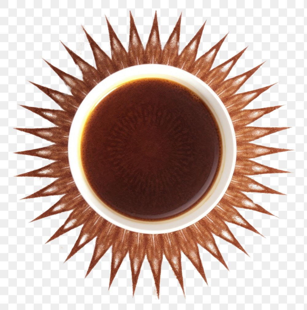 PNG Sun coffee brown cup. AI generated Image by rawpixel.