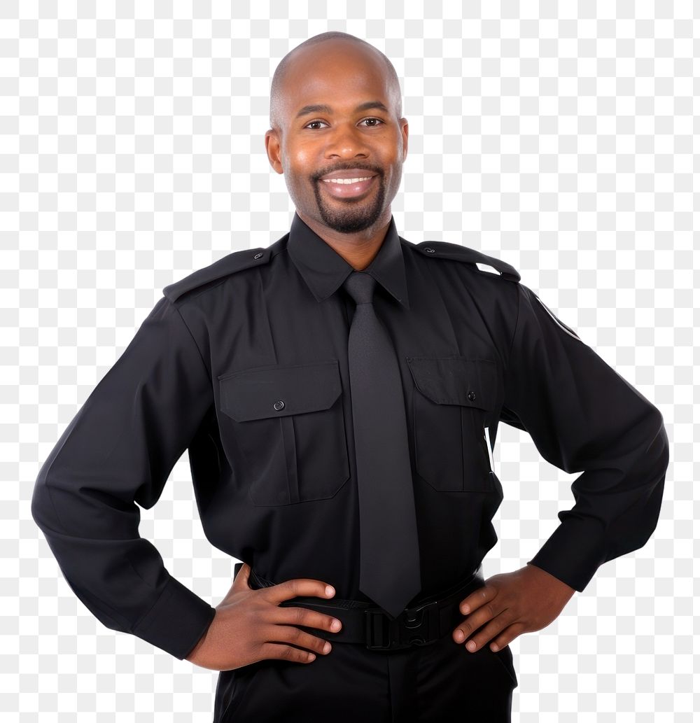 PNG Security guard officer adult white background. AI generated Image by rawpixel.