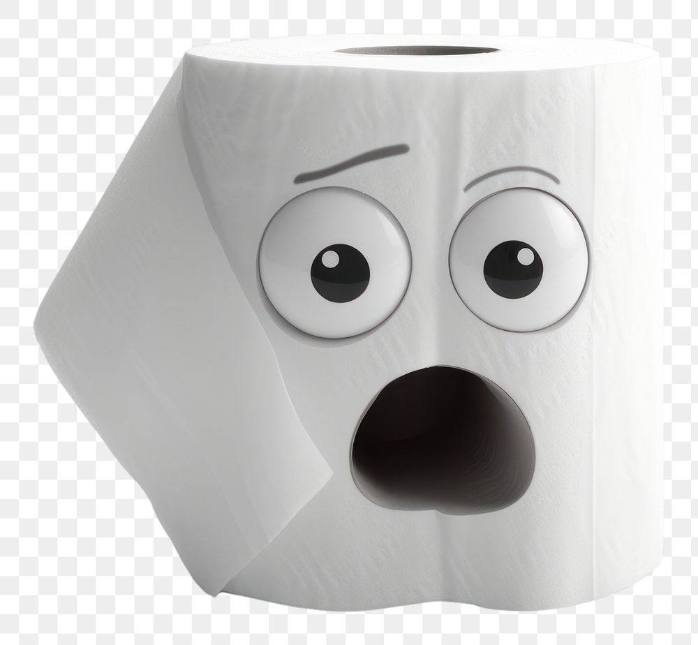 PNG  Toilet paper cartoon white anthropomorphic. AI generated Image by rawpixel.