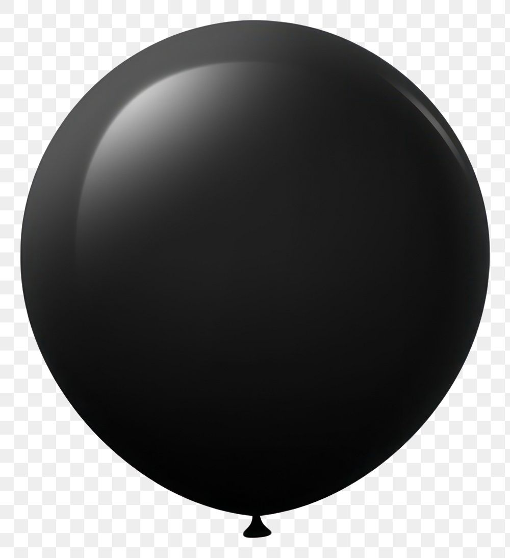 PNG Balloon sphere shape black. AI generated Image by rawpixel.