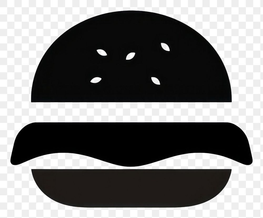 PNG Burger black logo hamburger. AI generated Image by rawpixel.