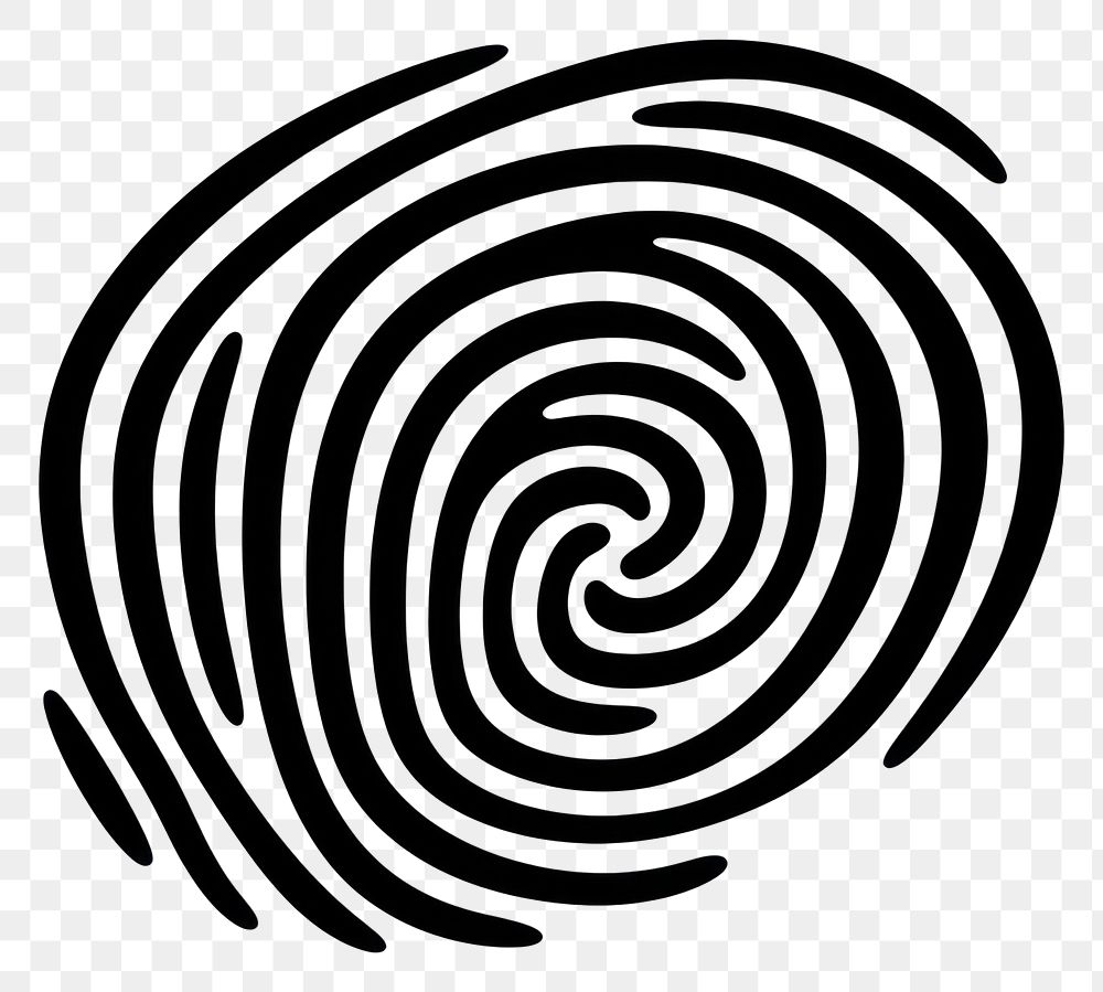 PNG Fingerprint spiral shape black. AI generated Image by rawpixel.
