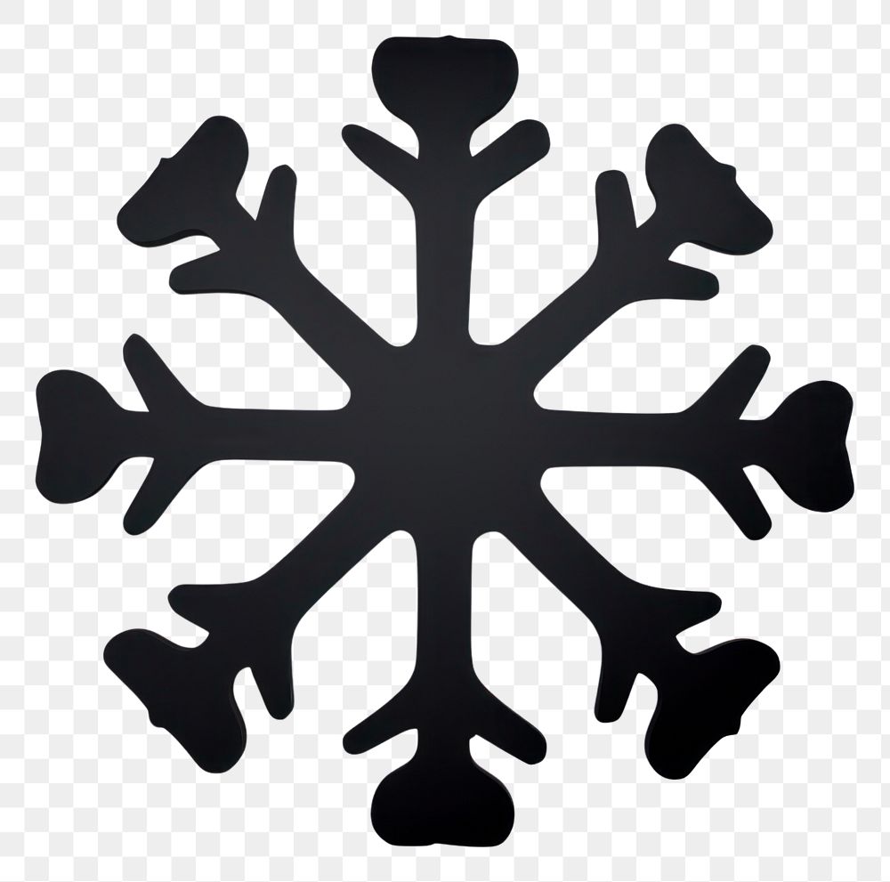 PNG Snow snowflake shape black. AI generated Image by rawpixel.