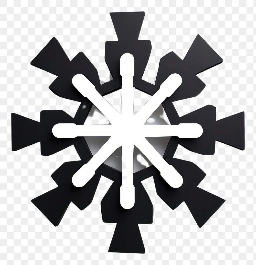 PNG Snow snowflake symbol shape. AI generated Image by rawpixel.