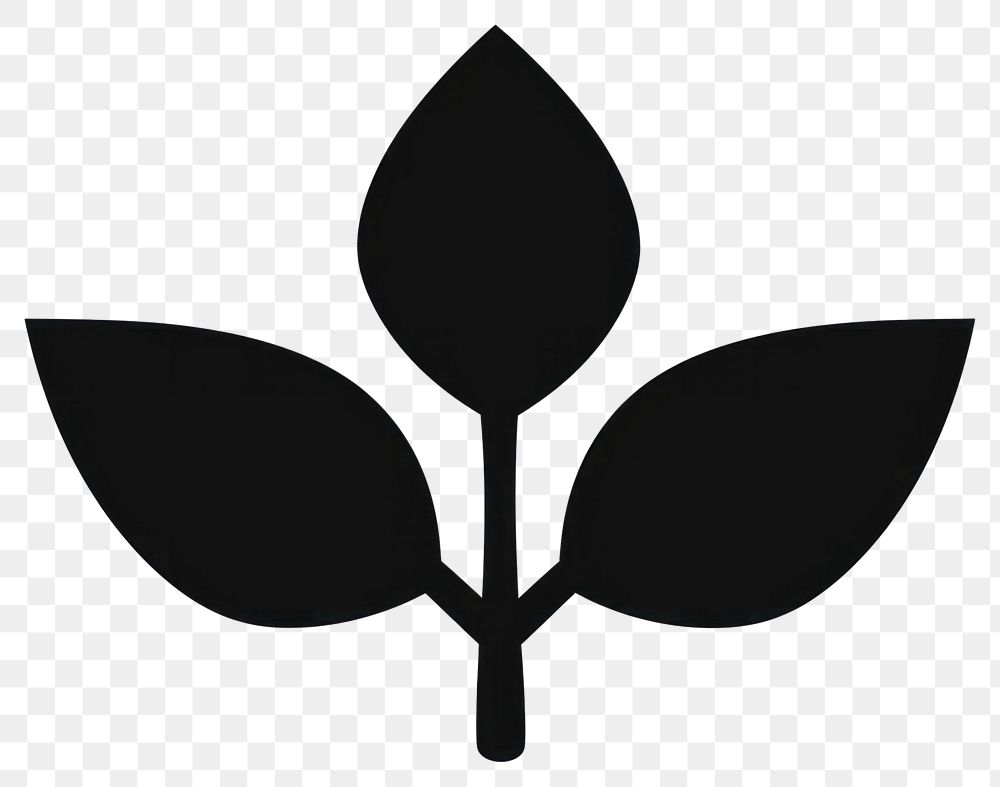 PNG Plant silhouette black leaf. AI generated Image by rawpixel.