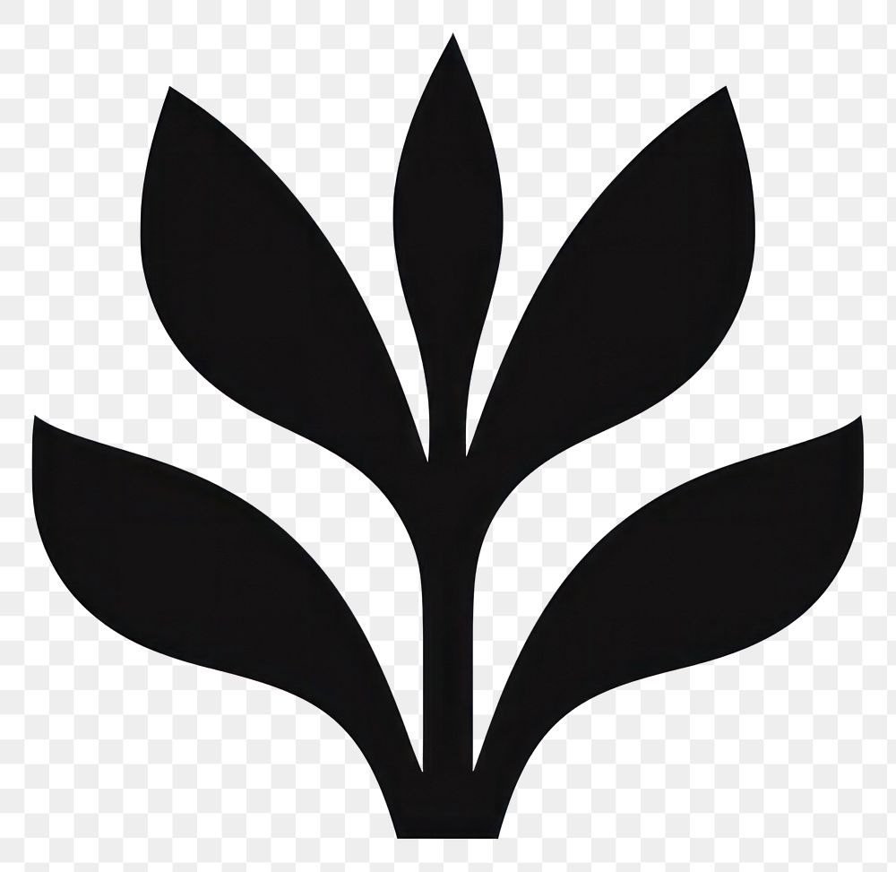 PNG Plant symbol black white. AI generated Image by rawpixel.