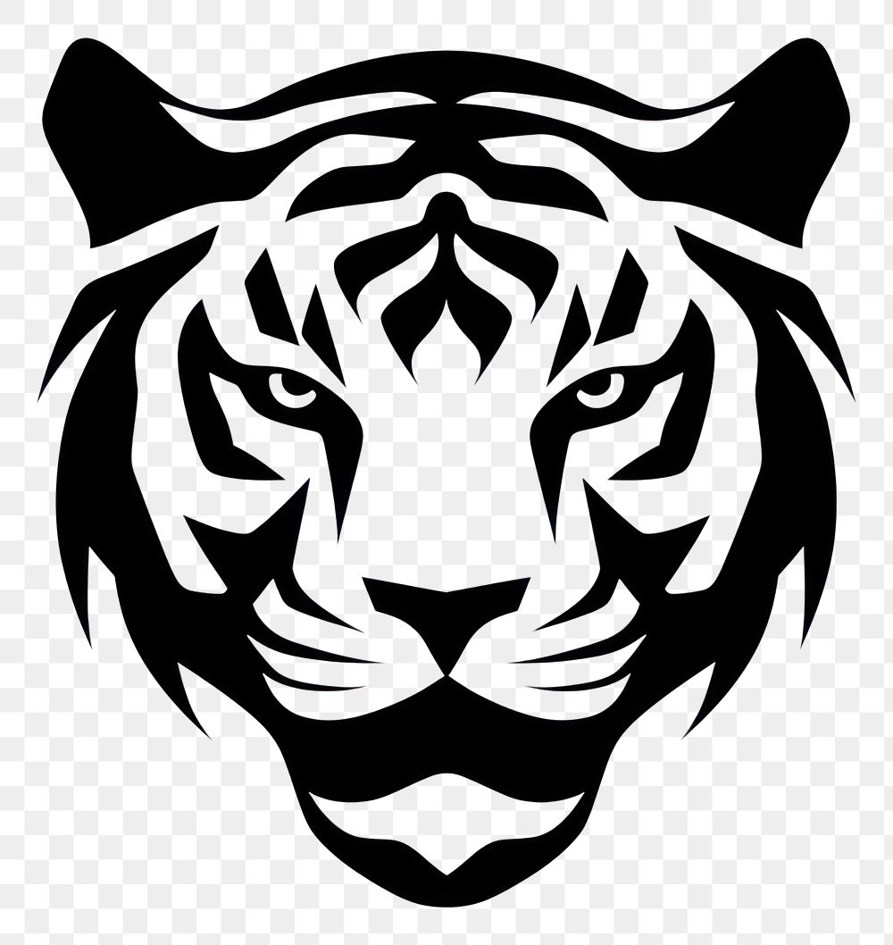 PNG Tiger white black logo. | Premium PNG - rawpixel
