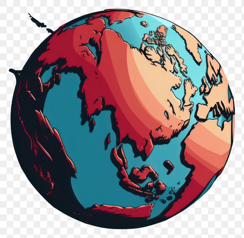 PNG  A globe planet earth space. AI generated Image by rawpixel.
