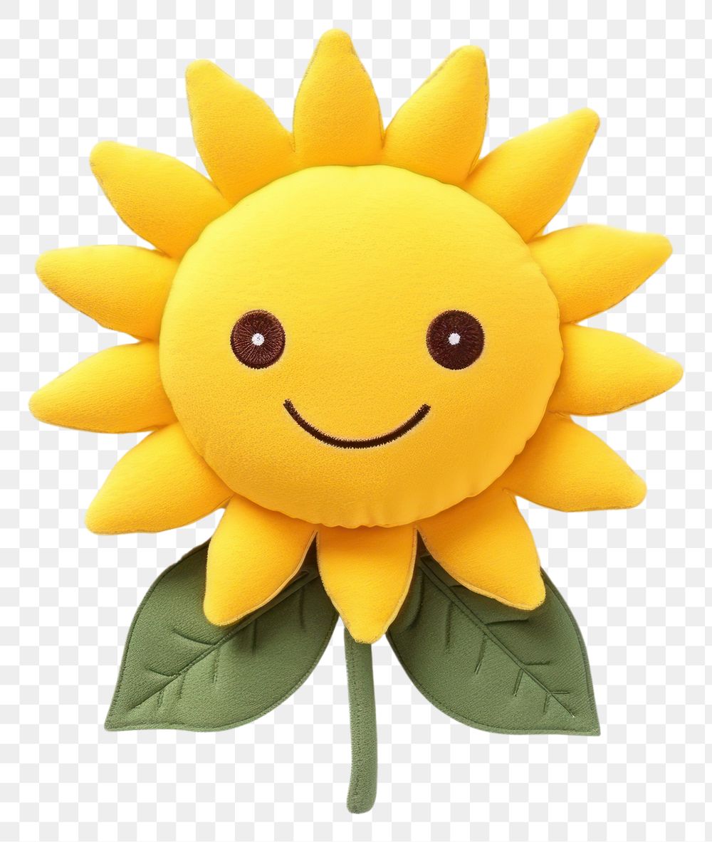 PNG  A sunflower toy cartoon plush. AI generated Image by rawpixel.